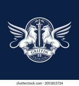 Vintage Griffin, Griffon Logo Design