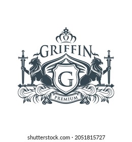 Vintage Griffin, Griffon Logo Design