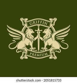 Vintage Griffin, Griffon Logo Design