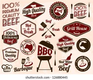 Vintage Grill Badges And Labels