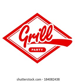 Vintage grill label design.