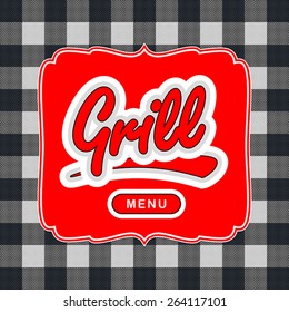 Vintage grill menu design.