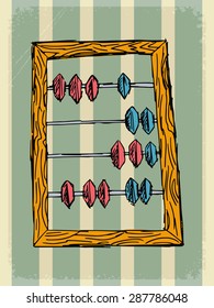 vintage, grunge background with abacus