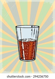 vintage, grunge background with cola