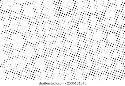 Textura de puntos grunge vintage, un patrón blanco y negro de puntos, patrón de semitono abstracto con puntos, un patrón blanco y negro de puntos,