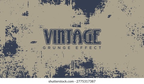 Vintage grunge effect with distressed texture and bold typography on beige background