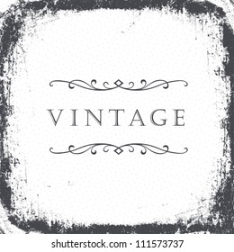 Vintage grunge frame background. Vector, EPS8