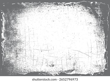 Fundo de textura de quadro grunge vintage. Design de borda angustiado para foto e impressão. Perfeito para bordas retrô e sobreposição de pôster.