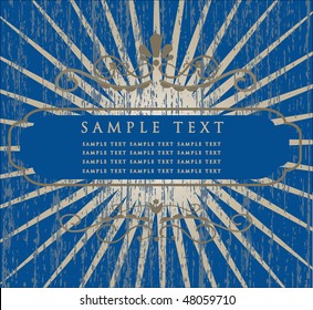 Vintage grunge frame. Vector.