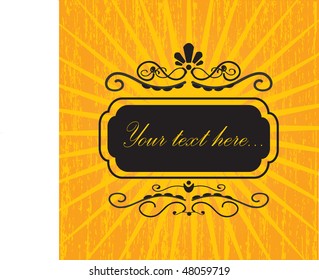 Vintage grunge frame. Vector.