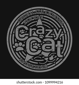 Vintage grunge label. Vector illustration design for t-shirt and printing.