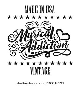 Vintage grunge label. Vector illustration design for t-shirt and printing.