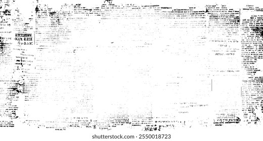 Vintage grunge news paper wall texture horizontal background. Vector illustration.