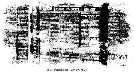 Vintage grunge newspaper paper texture background. Vector illustration.