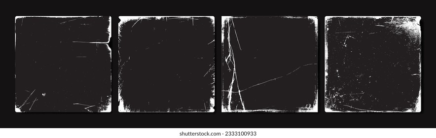 Textura de la cubierta de la cubierta de la cubierta de papel de color gris. Viejo fondo gastado por encima de angustiado. Patrón desgarrado y desmenuzado para portada de afiches o álbumes de vinilo. Ilustración vectorial de diseño bruto, sucio y granulado