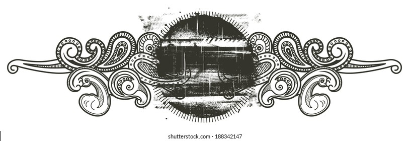 vintage grunge shield
