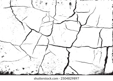 Vintage Grunge Texture: Black and White Scratches on Old Stone Floor