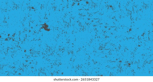 Textura grunge vintage com manchas pretas angustiadas espalhadas em um fundo azul
