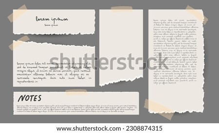 Vintage grunge texture with torn paper , isolated on gray background , illustration Vector EPS 10