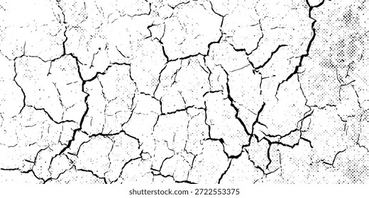 Vector de textura Antiguas Grunge: fondo desgastado con grietas y arañazos descoloridos para un diseño retro de camiseta