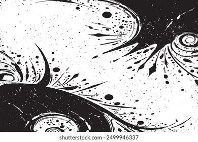 Vintage Grunge Textures Black and White Abstract Background 