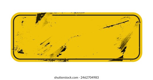 vintage grunge yellow metal sign