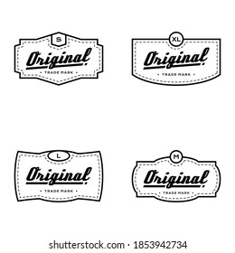 Vintage Guaranteed & Original Badges Label. Sticker and Stamp Template Vector eps 10