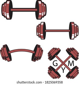 Vintage gym emblems and labels