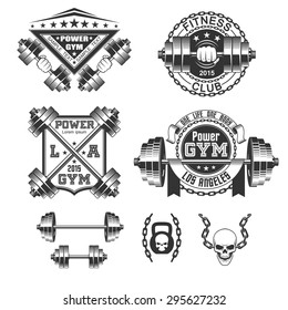 Vintage Gym Emblems And Labels