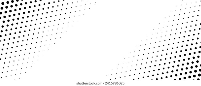 Vintage Halftone Background. Fade Distressed Overlay. Dotted gradient vector pattern illustration, white and black halftone polka background.