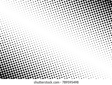 Vintage Halftone Background. Fade Gradient Overlay. Abstract Black and White Texture. Grunge Pattern. Vector illustration