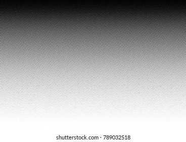 Vintage Halftone Background. Gradient Overlay. Distressed Fade Texture. Black and White Pattern. Vector illustration