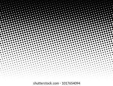 Vintage Halftone Background. Gradient Pop-art Backdrop. Dotted Modern Pattern. Distressed Black and White Texture. Vector illustration