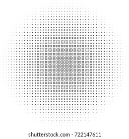 Vintage Halftone Background. Grunge Points Texture. Distressed Black and White Overlay. Vector illustration