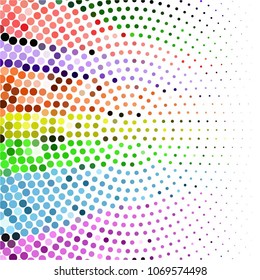 Vintage halftone color dots texture background. Spotted vector Abstract Texture
