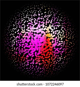 Vintage halftone color dots texture background. Spotted vector Abstract Texture
