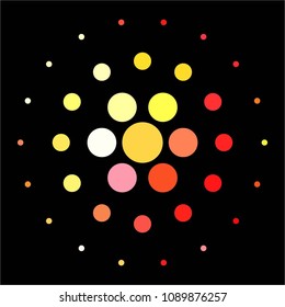 Vintage halftone color dots texture background. Spotted vector Abstract Texture
