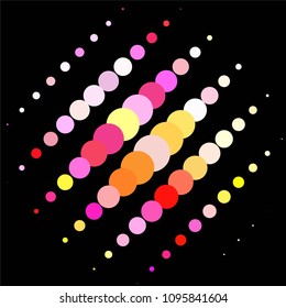 Vintage halftone color dots texture background. Spotted vector Abstract Texture

