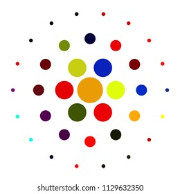 Vintage halftone color dots texture background. Spotted vector Abstract Texture

