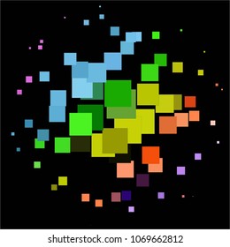 Vintage halftone color texture background. Squared vector Abstract Texture
