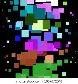 Vintage halftone color texture background. Squared vector Abstract Texture
