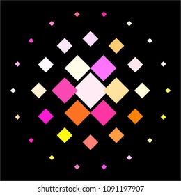 Vintage halftone color texture background. Squared vector Abstract Texture
