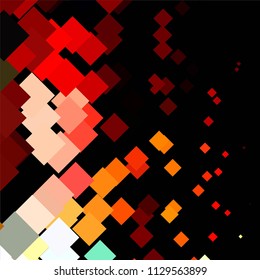Vintage halftone color texture background. Squared vector Abstract Texture
