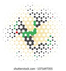 Vintage halftone color texture background. Geometric vector Abstract Texture
