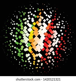 Vintage halftone color texture background. Geometric vector Abstract Texture