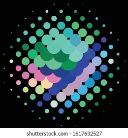 Vintage halftone color texture background. Geometric vector Abstract Texture