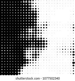 Vintage halftone monochrome dots texture background. Spotted vector Abstract Texture
