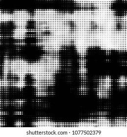 Vintage halftone monochrome dots texture background. Spotted vector Abstract Texture
