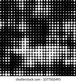 Vintage halftone monochrome dots texture background. Spotted vector Abstract Texture
