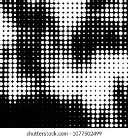 Vintage halftone monochrome dots texture background. Spotted vector Abstract Texture

